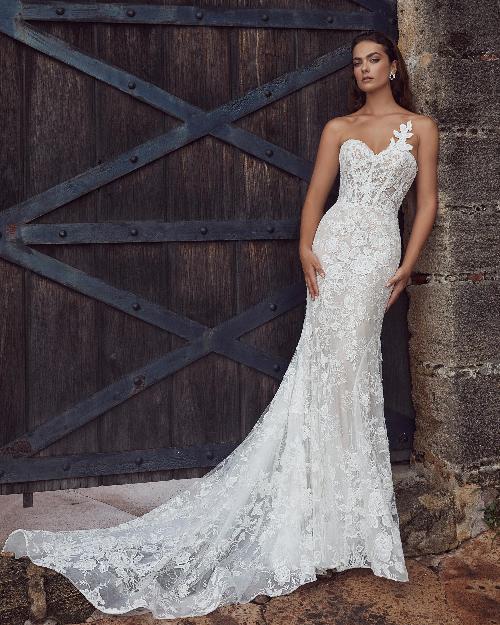 123107 simple lace wedding dress with classic sweetheart neckline1